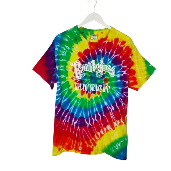 Ramblegrass Tie-Dye Short Sleeve T-shirt Handmade size Large - Picture 4 of 15